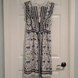 New Max Studio Summer Blue & White Dress Sz L